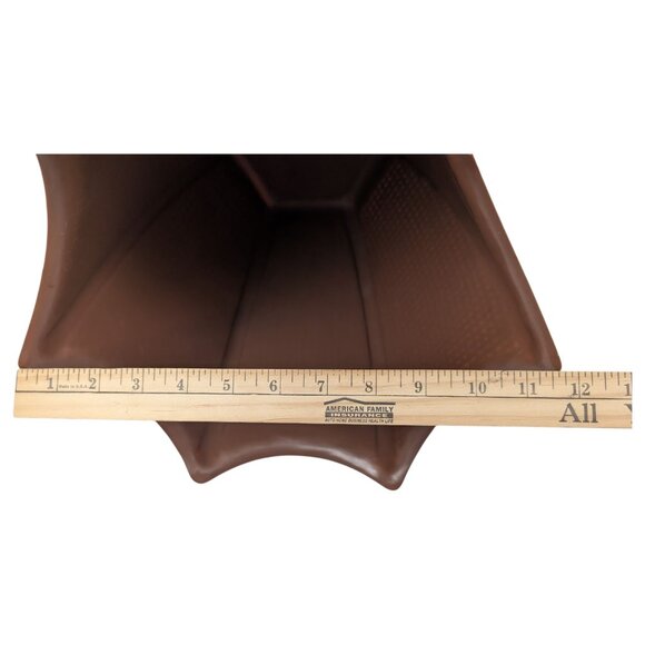 Vintage Brown Fesco Waste / Trash Can MCM Retro - Picture 9 of 10